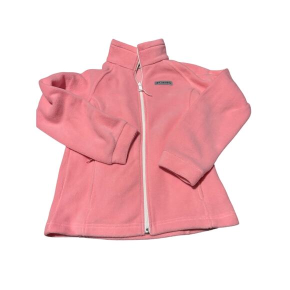 Columbia M soft pink fleece zip up pockets nwot - Picture 1 of 7